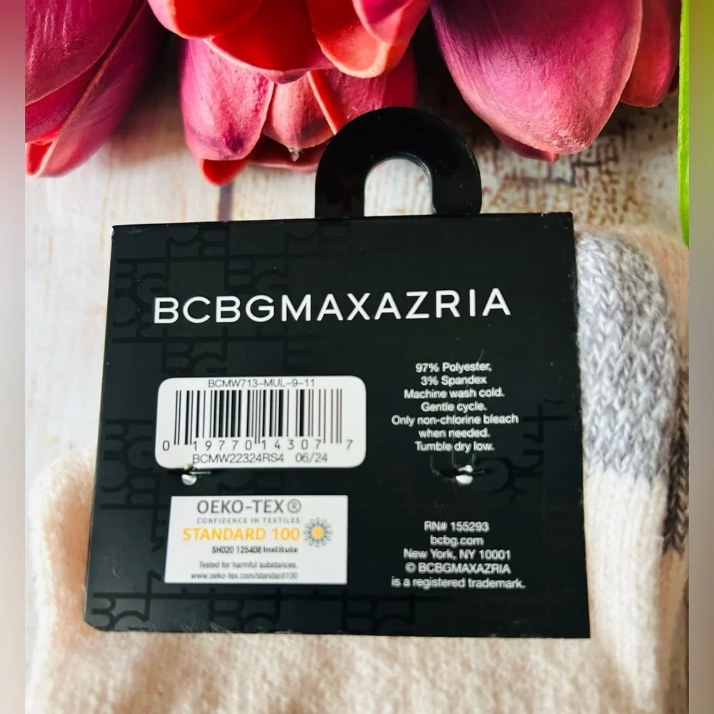 BCBGMaxazria Women’s Multicolor Super Soft Boot Socks 3pk One Size NWT